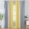 image:imageEstelar Textiler Purple and Grey Blackout Curtains for Girls Bedroom Full Room Darkening Rod Pocket Ombre Curtains for Kids Room Thermal Insulated Light Blocking Gradient Drapes 42Wx63L 2 PanelsYellow and Grey