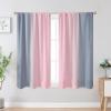 image:imageEstelar Textiler Purple and Grey Blackout Curtains for Girls Bedroom Full Room Darkening Rod Pocket Ombre Curtains for Kids Room Thermal Insulated Light Blocking Gradient Drapes 42Wx63L 2 PanelsPink and Grey