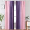image:imageEstelar Textiler Purple and Grey Blackout Curtains for Girls Bedroom Full Room Darkening Rod Pocket Ombre Curtains for Kids Room Thermal Insulated Light Blocking Gradient Drapes 42Wx63L 2 PanelsPink and Purple
