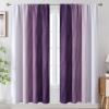 image:imageEstelar Textiler Purple and Grey Blackout Curtains for Girls Bedroom Full Room Darkening Rod Pocket Ombre Curtains for Kids Room Thermal Insulated Light Blocking Gradient Drapes 42Wx63L 2 PanelsPurple and Greyish White