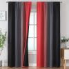 image:imageEstelar Textiler Purple and Grey Blackout Curtains for Girls Bedroom Full Room Darkening Rod Pocket Ombre Curtains for Kids Room Thermal Insulated Light Blocking Gradient Drapes 42Wx63L 2 PanelsRed and Black