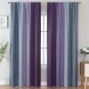 image:imageEstelar Textiler Purple and Grey Blackout Curtains for Girls Bedroom Full Room Darkening Rod Pocket Ombre Curtains for Kids Room Thermal Insulated Light Blocking Gradient Drapes 42Wx63L 2 PanelsGrey and Purple