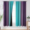 image:imageEstelar Textiler Purple and Grey Blackout Curtains for Girls Bedroom Full Room Darkening Rod Pocket Ombre Curtains for Kids Room Thermal Insulated Light Blocking Gradient Drapes 42Wx63L 2 PanelsTeal and Purple