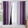 image:imageEstelar Textiler Purple and Grey Blackout Curtains for Girls Bedroom Full Room Darkening Rod Pocket Ombre Curtains for Kids Room Thermal Insulated Light Blocking Gradient Drapes 42Wx63L 2 PanelsPurple and Greyish White