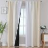 image:imageEstelar Textiler Purple and Grey Blackout Curtains for Girls Bedroom Full Room Darkening Rod Pocket Ombre Curtains for Kids Room Thermal Insulated Light Blocking Gradient Drapes 42Wx63L 2 PanelsBeige and Greyish White