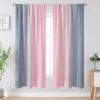 image:imageEstelar Textiler Purple and Grey Blackout Curtains for Girls Bedroom Full Room Darkening Rod Pocket Ombre Curtains for Kids Room Thermal Insulated Light Blocking Gradient Drapes 42Wx63L 2 PanelsPink and Grey