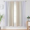 image:imageEstelar Textiler Purple and Grey Blackout Curtains for Girls Bedroom Full Room Darkening Rod Pocket Ombre Curtains for Kids Room Thermal Insulated Light Blocking Gradient Drapes 42Wx63L 2 PanelsBeige and Greyish White