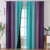 image:imageEstelar Textiler Purple and Grey Blackout Curtains for Girls Bedroom Full Room Darkening Rod Pocket Ombre Curtains for Kids Room Thermal Insulated Light Blocking Gradient Drapes 42Wx63L 2 PanelsTeal and Purple
