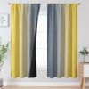 image:imageEstelar Textiler Purple and Grey Blackout Curtains for Girls Bedroom Full Room Darkening Rod Pocket Ombre Curtains for Kids Room Thermal Insulated Light Blocking Gradient Drapes 42Wx63L 2 PanelsYellow and Grey