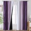 image:imageEstelar Textiler Purple and Grey Blackout Curtains for Girls Bedroom Full Room Darkening Rod Pocket Ombre Curtains for Kids Room Thermal Insulated Light Blocking Gradient Drapes 42Wx63L 2 PanelsPurple and Greyish White