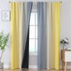 image:imageEstelar Textiler Purple and Grey Blackout Curtains for Girls Bedroom Full Room Darkening Rod Pocket Ombre Curtains for Kids Room Thermal Insulated Light Blocking Gradient Drapes 42Wx63L 2 PanelsYellow and Grey