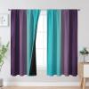 image:imageEstelar Textiler Purple and Grey Blackout Curtains for Girls Bedroom Full Room Darkening Rod Pocket Ombre Curtains for Kids Room Thermal Insulated Light Blocking Gradient Drapes 42Wx63L 2 PanelsTeal and Purple