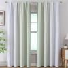 image:imageEstelar Textiler Purple and Grey Blackout Curtains for Girls Bedroom Full Room Darkening Rod Pocket Ombre Curtains for Kids Room Thermal Insulated Light Blocking Gradient Drapes 42Wx63L 2 PanelsSage Green and Greyish White