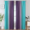 image:imageEstelar Textiler Purple and Grey Blackout Curtains for Girls Bedroom Full Room Darkening Rod Pocket Ombre Curtains for Kids Room Thermal Insulated Light Blocking Gradient Drapes 42Wx63L 2 PanelsTeal and Purple