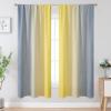 image:imageEstelar Textiler Purple and Grey Blackout Curtains for Girls Bedroom Full Room Darkening Rod Pocket Ombre Curtains for Kids Room Thermal Insulated Light Blocking Gradient Drapes 42Wx63L 2 PanelsYellow and Grey