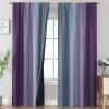 image:imageEstelar Textiler Purple and Grey Blackout Curtains for Girls Bedroom Full Room Darkening Rod Pocket Ombre Curtains for Kids Room Thermal Insulated Light Blocking Gradient Drapes 42Wx63L 2 PanelsGrey and Purple