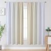 image:imageEstelar Textiler Purple and Grey Blackout Curtains for Girls Bedroom Full Room Darkening Rod Pocket Ombre Curtains for Kids Room Thermal Insulated Light Blocking Gradient Drapes 42Wx63L 2 PanelsBeige and Greyish White