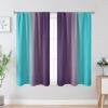 image:imageEstelar Textiler Purple and Grey Blackout Curtains for Girls Bedroom Full Room Darkening Rod Pocket Ombre Curtains for Kids Room Thermal Insulated Light Blocking Gradient Drapes 42Wx63L 2 PanelsTeal and Purple