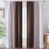 image:imageEstelar Textiler Purple and Grey Blackout Curtains for Girls Bedroom Full Room Darkening Rod Pocket Ombre Curtains for Kids Room Thermal Insulated Light Blocking Gradient Drapes 42Wx63L 2 PanelsBrown and Greyish White