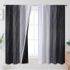 image:imageEstelar Textiler Purple and Grey Blackout Curtains for Girls Bedroom Full Room Darkening Rod Pocket Ombre Curtains for Kids Room Thermal Insulated Light Blocking Gradient Drapes 42Wx63L 2 PanelsBlack and Greyish White