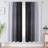 image:imageEstelar Textiler Purple and Grey Blackout Curtains for Girls Bedroom Full Room Darkening Rod Pocket Ombre Curtains for Kids Room Thermal Insulated Light Blocking Gradient Drapes 42Wx63L 2 PanelsBlack and Greyish White
