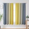 image:imageEstelar Textiler Purple and Grey Blackout Curtains for Girls Bedroom Full Room Darkening Rod Pocket Ombre Curtains for Kids Room Thermal Insulated Light Blocking Gradient Drapes 42Wx63L 2 PanelsYellow and Grey