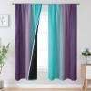 image:imageEstelar Textiler Purple and Grey Blackout Curtains for Girls Bedroom Full Room Darkening Rod Pocket Ombre Curtains for Kids Room Thermal Insulated Light Blocking Gradient Drapes 42Wx63L 2 PanelsTeal and Purple