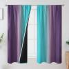 image:imageEstelar Textiler Purple and Grey Blackout Curtains for Girls Bedroom Full Room Darkening Rod Pocket Ombre Curtains for Kids Room Thermal Insulated Light Blocking Gradient Drapes 42Wx63L 2 PanelsTeal and Purple