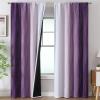 image:imageEstelar Textiler Purple and Grey Blackout Curtains for Girls Bedroom Full Room Darkening Rod Pocket Ombre Curtains for Kids Room Thermal Insulated Light Blocking Gradient Drapes 42Wx63L 2 PanelsPurple and Greyish White