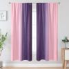 image:imageEstelar Textiler Purple and Grey Blackout Curtains for Girls Bedroom Full Room Darkening Rod Pocket Ombre Curtains for Kids Room Thermal Insulated Light Blocking Gradient Drapes 42Wx63L 2 PanelsPink and Purple