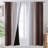 image:imageEstelar Textiler Purple and Grey Blackout Curtains for Girls Bedroom Full Room Darkening Rod Pocket Ombre Curtains for Kids Room Thermal Insulated Light Blocking Gradient Drapes 42Wx63L 2 PanelsBrown and Greyish White