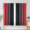 image:imageEstelar Textiler Purple and Grey Blackout Curtains for Girls Bedroom Full Room Darkening Rod Pocket Ombre Curtains for Kids Room Thermal Insulated Light Blocking Gradient Drapes 42Wx63L 2 PanelsRed and Black