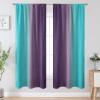 image:imageEstelar Textiler Purple and Grey Blackout Curtains for Girls Bedroom Full Room Darkening Rod Pocket Ombre Curtains for Kids Room Thermal Insulated Light Blocking Gradient Drapes 42Wx63L 2 PanelsTeal and Purple