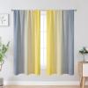 image:imageEstelar Textiler Purple and Grey Blackout Curtains for Girls Bedroom Full Room Darkening Rod Pocket Ombre Curtains for Kids Room Thermal Insulated Light Blocking Gradient Drapes 42Wx63L 2 PanelsYellow and Grey