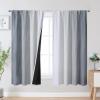 image:imageEstelar Textiler Purple and Grey Blackout Curtains for Girls Bedroom Full Room Darkening Rod Pocket Ombre Curtains for Kids Room Thermal Insulated Light Blocking Gradient Drapes 42Wx63L 2 PanelsGrey and Greyish White