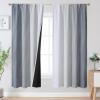 image:imageEstelar Textiler Purple and Grey Blackout Curtains for Girls Bedroom Full Room Darkening Rod Pocket Ombre Curtains for Kids Room Thermal Insulated Light Blocking Gradient Drapes 42Wx63L 2 PanelsGrey and Greyish White