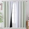 image:imageEstelar Textiler Purple and Grey Blackout Curtains for Girls Bedroom Full Room Darkening Rod Pocket Ombre Curtains for Kids Room Thermal Insulated Light Blocking Gradient Drapes 42Wx63L 2 PanelsSage Green and Greyish White