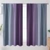 image:imageEstelar Textiler Purple and Grey Blackout Curtains for Girls Bedroom Full Room Darkening Rod Pocket Ombre Curtains for Kids Room Thermal Insulated Light Blocking Gradient Drapes 42Wx63L 2 PanelsGrey and Purple