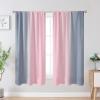 image:imageEstelar Textiler Purple and Grey Blackout Curtains for Girls Bedroom Full Room Darkening Rod Pocket Ombre Curtains for Kids Room Thermal Insulated Light Blocking Gradient Drapes 42Wx63L 2 PanelsPink and Grey
