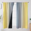 image:imageEstelar Textiler Purple and Grey Blackout Curtains for Girls Bedroom Full Room Darkening Rod Pocket Ombre Curtains for Kids Room Thermal Insulated Light Blocking Gradient Drapes 42Wx63L 2 PanelsYellow and Grey