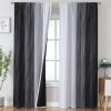 image:imageEstelar Textiler Purple and Grey Blackout Curtains for Girls Bedroom Full Room Darkening Rod Pocket Ombre Curtains for Kids Room Thermal Insulated Light Blocking Gradient Drapes 42Wx63L 2 PanelsBlack and Greyish White