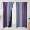 image:imageEstelar Textiler Purple and Grey Blackout Curtains for Girls Bedroom Full Room Darkening Rod Pocket Ombre Curtains for Kids Room Thermal Insulated Light Blocking Gradient Drapes 42Wx63L 2 PanelsGrey and Purple