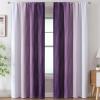 image:imageEstelar Textiler Purple and Grey Blackout Curtains for Girls Bedroom Full Room Darkening Rod Pocket Ombre Curtains for Kids Room Thermal Insulated Light Blocking Gradient Drapes 42Wx63L 2 PanelsPurple and Greyish White