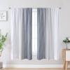 image:imageEstelar Textiler Purple and Grey Blackout Curtains for Girls Bedroom Full Room Darkening Rod Pocket Ombre Curtains for Kids Room Thermal Insulated Light Blocking Gradient Drapes 42Wx63L 2 PanelsGrey and Greyish White