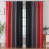 image:imageEstelar Textiler Purple and Grey Blackout Curtains for Girls Bedroom Full Room Darkening Rod Pocket Ombre Curtains for Kids Room Thermal Insulated Light Blocking Gradient Drapes 42Wx63L 2 PanelsRed and Black