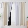 image:imageEstelar Textiler Purple and Grey Blackout Curtains for Girls Bedroom Full Room Darkening Rod Pocket Ombre Curtains for Kids Room Thermal Insulated Light Blocking Gradient Drapes 42Wx63L 2 PanelsBeige and Greyish White