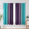 image:imageEstelar Textiler Purple and Grey Blackout Curtains for Girls Bedroom Full Room Darkening Rod Pocket Ombre Curtains for Kids Room Thermal Insulated Light Blocking Gradient Drapes 42Wx63L 2 PanelsTeal and Purple