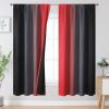 image:imageEstelar Textiler Purple and Grey Blackout Curtains for Girls Bedroom Full Room Darkening Rod Pocket Ombre Curtains for Kids Room Thermal Insulated Light Blocking Gradient Drapes 42Wx63L 2 PanelsRed and Black