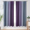 image:imageEstelar Textiler Purple and Grey Blackout Curtains for Girls Bedroom Full Room Darkening Rod Pocket Ombre Curtains for Kids Room Thermal Insulated Light Blocking Gradient Drapes 42Wx63L 2 PanelsGrey and Purple