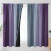 image:imageEstelar Textiler Purple and Grey Blackout Curtains for Girls Bedroom Full Room Darkening Rod Pocket Ombre Curtains for Kids Room Thermal Insulated Light Blocking Gradient Drapes 42Wx63L 2 PanelsGrey and Purple